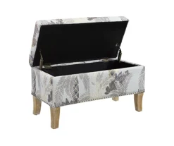 Lisa Palm Tree Storage Ottoman -Furniture Sale Shop 810543332 4