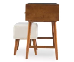 Merci 2-Piece White & Walnut 2-Drawer Lifting Mirror Vanity Set 8 Merci 2-Piece White & Walnut 2-Drawer Lifting Mirror Vanity Set -Furniture Sale Shop 810543353 4