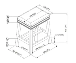 Baldwin White & Black Cow Print Nailhead Counter Stool -Furniture Sale Shop 810543357 5