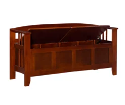Weston Walnut Split Seat Storage Bench -Furniture Sale Shop 810543372 4