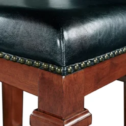 Clark Dark Cherry & Black Upholstered Faux Leather Backless Bar Stool -Furniture Sale Shop 810543402 3
