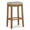 Brooke Natural & Rustic Brown Backless Striped Bar Stool 2 Brooke Natural & Rustic Brown Backless Striped Bar Stool -Furniture Sale Shop 810543422 1
