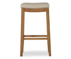 Brooke Natural & Rustic Brown Backless Striped Bar Stool -Furniture Sale Shop 810543422 3