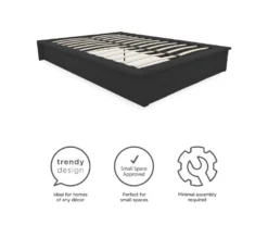 DHP Micah Gray Linen Queen Platform Bed 11 DHP Micah Gray Linen Queen Platform Bed -Furniture Sale Shop 810543448 4