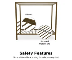 DHP Cara Metal Canopy Bed -Furniture Sale Shop 810543729 2