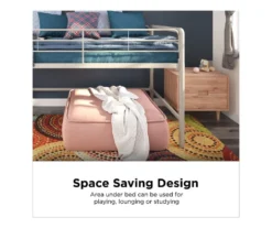 DHP Kaden Gray Junior Twin Loft Bed With Storage Steps -Furniture Sale Shop 810543776 2