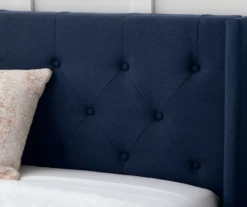 Isabelle Navy Upholstered Twin Wingback Bed -Furniture Sale Shop 810547602 810547606 810547614 810547610 4 1