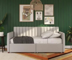 Brittany Gray Linen Upholstered Twin Storage Daybed 11 Brittany Gray Linen Upholstered Twin Storage Daybed -Furniture Sale Shop 810548783 4