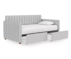 Brittany Gray Linen Upholstered Twin Storage Daybed 13 Brittany Gray Linen Upholstered Twin Storage Daybed -Furniture Sale Shop 810548783 6