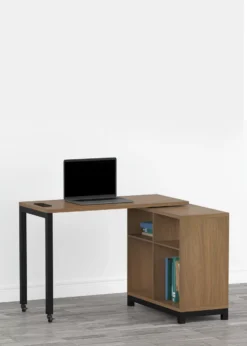 Seven Hills Acorn Metal & Melamine 4-Cube Pivot Desk With USB Charging -Furniture Sale Shop 810561090 11