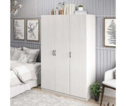 Ivory Oak 3-Door Storage Wardrobe -Furniture Sale Shop 810561398 2