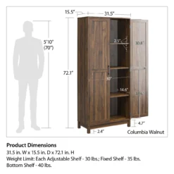 Seven Hills Columbia Walnut 2-Door Storage Cabinet 17 Seven Hills Columbia Walnut 2-Door Storage Cabinet -Furniture Sale Shop 810563167 71