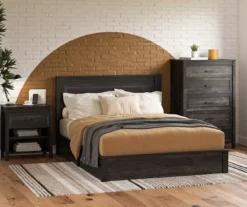 Silverton Black Oak Nightstand With USB Charging -Furniture Sale Shop 810569984 1