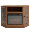 48" Brown Corner Electric Fireplace Console -Furniture Sale Shop 810570725