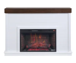 62" Grand Shiplap & Beam Electric Fireplace