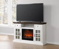 60" White 2-Tone Electric Fireplace Console 11 60" White 2-Tone Electric Fireplace Console -Furniture Sale Shop 810570730 3