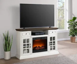 60" White 2-Tone Electric Fireplace Console 10 60" White 2-Tone Electric Fireplace Console -Furniture Sale Shop 810570730 41
