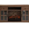54" Walnut Glass Door Electric Fireplace Console -Furniture Sale Shop 810571210