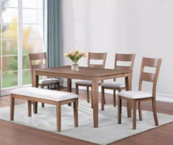 Marley Light Walnut Upholstered Dining Chairs, 2-Pack -Furniture Sale Shop 810579821 810579500 810579822 2