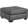 Bladen Slate Faux Leather Oversize Accent Ottoman