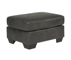 Bladen Slate Faux Leather Ottoman