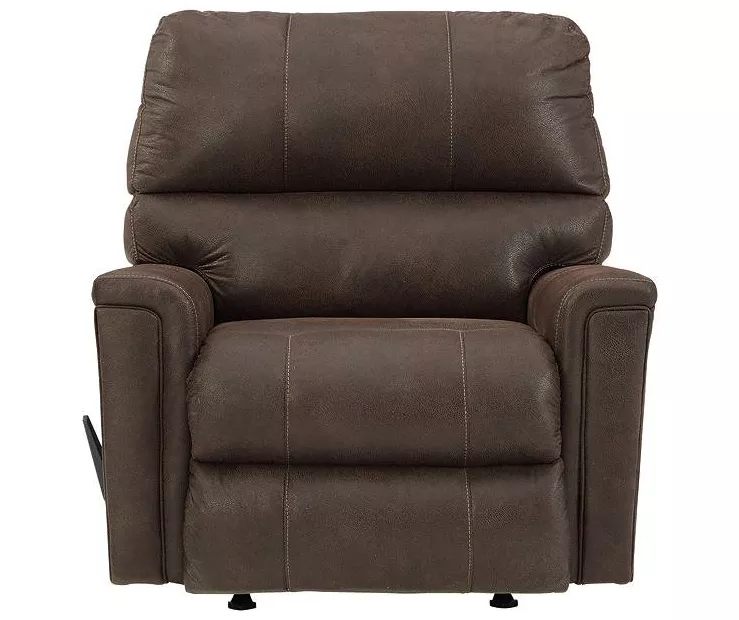Navi Chestnut Faux Leather Rocker Recliner 3 Navi Chestnut Faux Leather Rocker Recliner