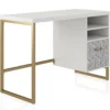 Scarlett White Pedestal Desk -Furniture Sale Shop 810589027 4