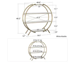 Amelia Faux Marble 4-Shelf Bookcase 11 Amelia Faux Marble 4-Shelf Bookcase -Furniture Sale Shop 810589033 2