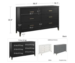 CosmoLiving Westerleigh 6-Drawer Dresser -Furniture Sale Shop 810589234 2