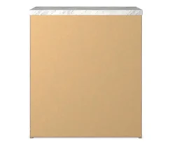 Senniberg Oak & Faux Calcutta 2-Drawer Nightstand -Furniture Sale Shop 810589298 4