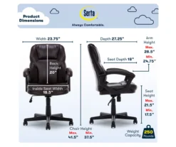 Mitchell Roasted Chestnut Vegan Leather Office Chair -Furniture Sale Shop 810590318 6