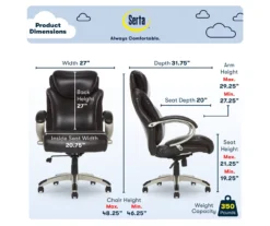 Dayton Dark Brown Big & Tall Bonded Leather Office Chair -Furniture Sale Shop 810590372 6