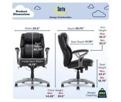 Anniston Black Bonded Leather Office Chair -Furniture Sale Shop 810590373 6