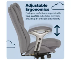 Claremont Gray Bonded Leather Office Chair -Furniture Sale Shop 810590392 11