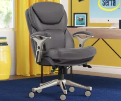 Claremont Gray Bonded Leather Office Chair -Furniture Sale Shop 810590392 2 1