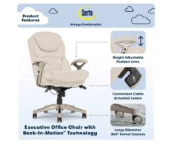 Serta Claremont Bonded Leather Office Chair -Furniture Sale Shop 810590394 7