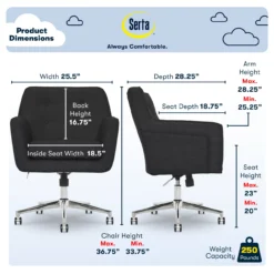 Serta Ashland Fabric Office Chair -Furniture Sale Shop 810590407 61