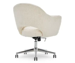 Valetta Cream Faux Fur Office Chair 14 Valetta Cream Faux Fur Office Chair -Furniture Sale Shop 810590414 5