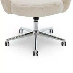 Valetta Cream Faux Fur Office Chair 17 Valetta Cream Faux Fur Office Chair -Furniture Sale Shop 810590414 61