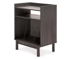 Brymont Dark Gray Turntable Accent Console -Furniture Sale Shop 810591773 1