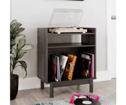 Brymont Dark Gray Turntable Accent Console -Furniture Sale Shop 810591773 6