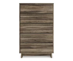 Shallifer Brown 5-Drawer Storage Chest