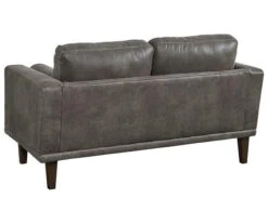 Arroyo Smoke Faux Leather Loveseat -Furniture Sale Shop 810594589 3