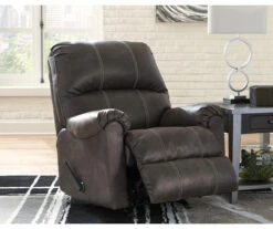 Kincord Midnight Faux Leather Rocker Recliner -Furniture Sale Shop 810594617 3