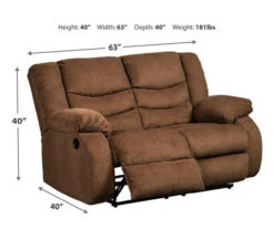 Tulen Chocolate Reclining Loveseat -Furniture Sale Shop 810594623 4