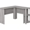 Industrial Gray L-Shaped Corner Desk With Open Storage -Furniture Sale Shop 810597219