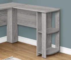 Industrial Gray L-Shaped Corner Desk With Open Storage -Furniture Sale Shop 810597219 3
