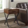 Walker Edison Dark Walnut X Leg Side Table 2 Walker Edison Dark Walnut X Leg Side Table -Furniture Sale Shop 810597303 B0