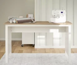 Evolution Vantage White & Weathered Oak Workbench -Furniture Sale Shop 810597743 5