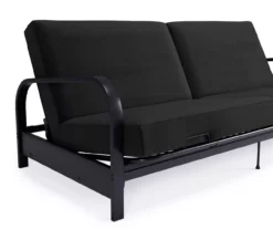 DHP Elbern Black Metal Futon With Black Microfiber Cover -Furniture Sale Shop 810598097 8